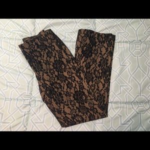 Look of Lace Overlay Slacks